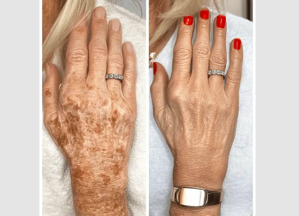 Before and after skin comparison